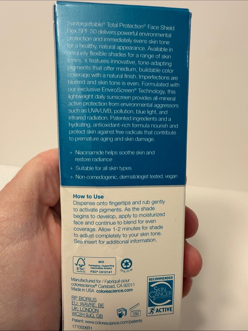 Sunforgettable Total Protection Face Shield Flex SPF 50 - Blue/White - Picture 4 of 7